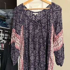 American Eagle Outfitters Blue Dolman Sleeve Dress